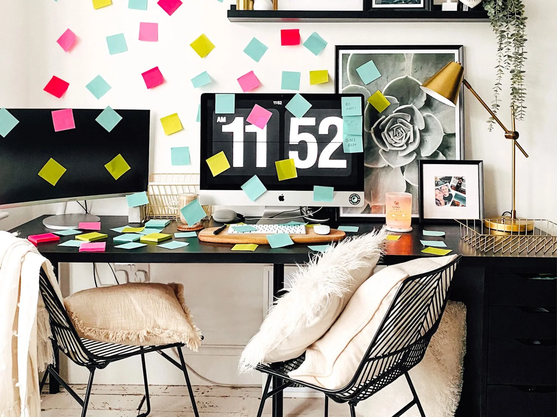planning a content calendar on screen