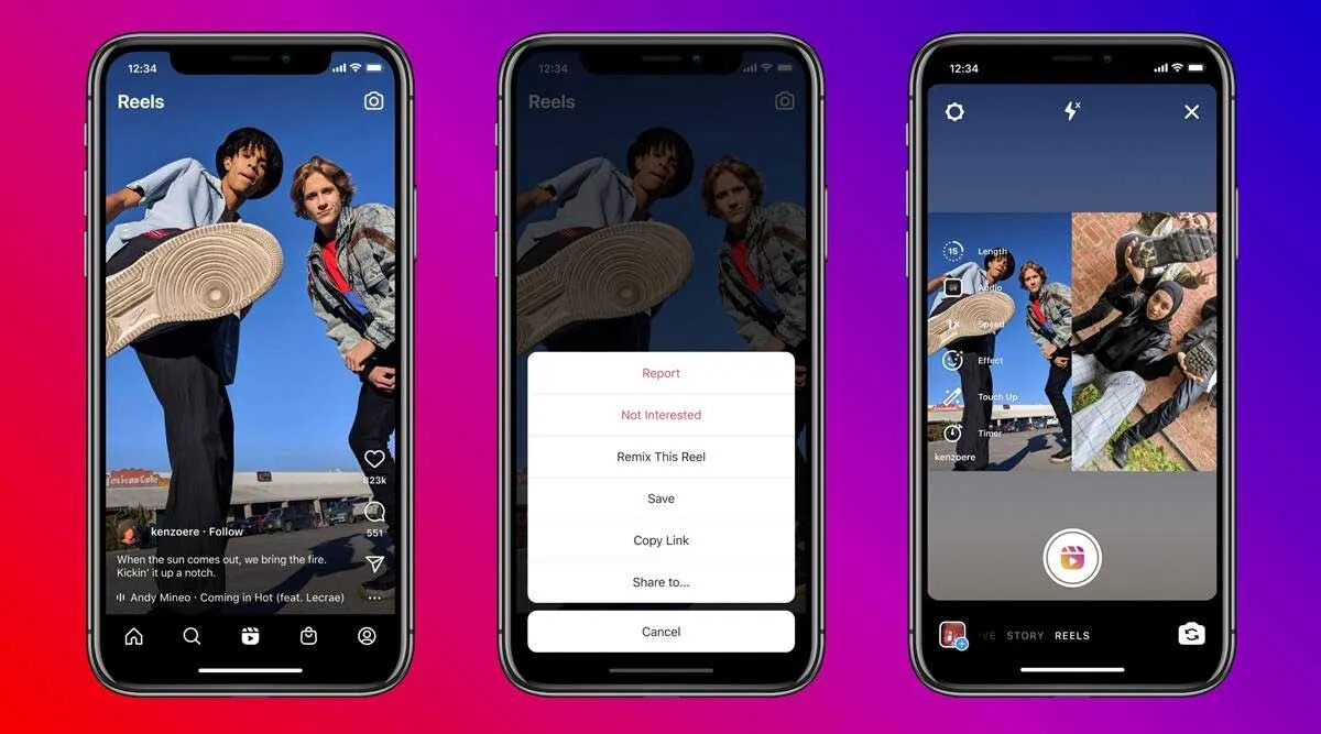 Reels remix feature