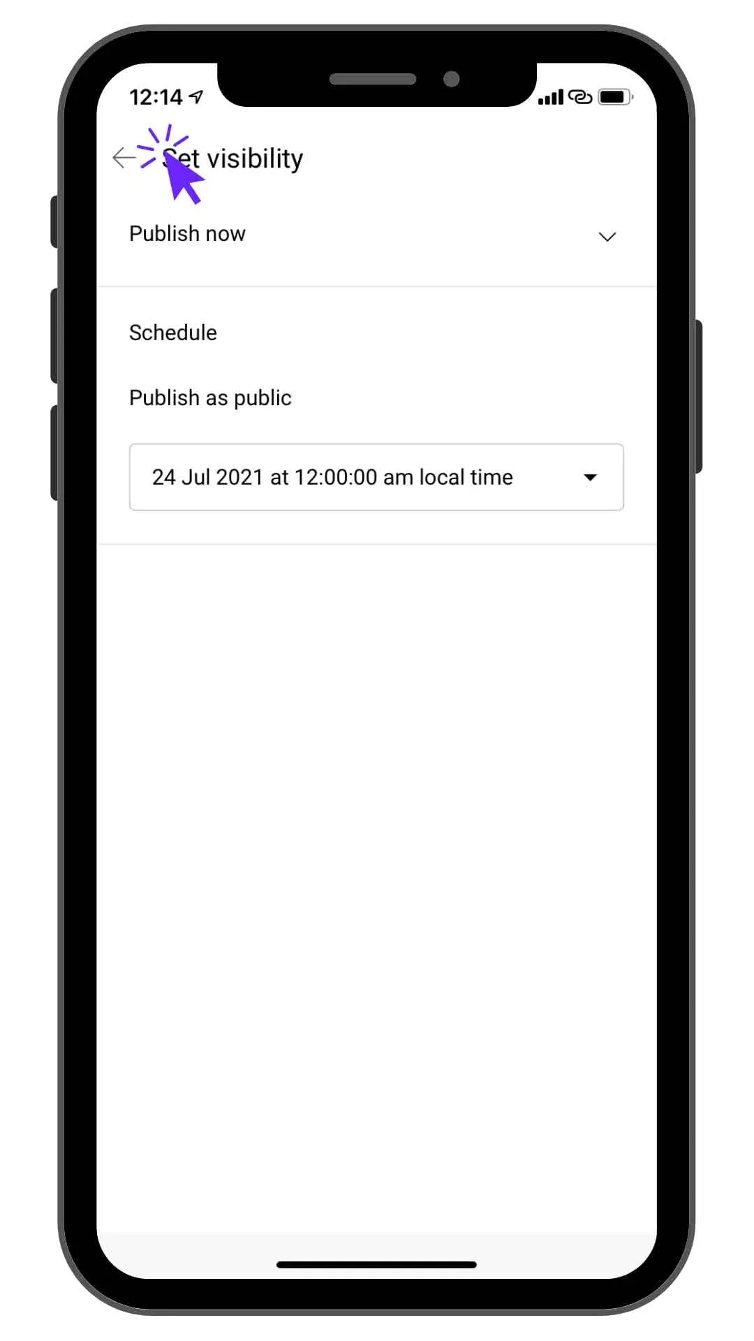 A YouTube Shorts publishing screen