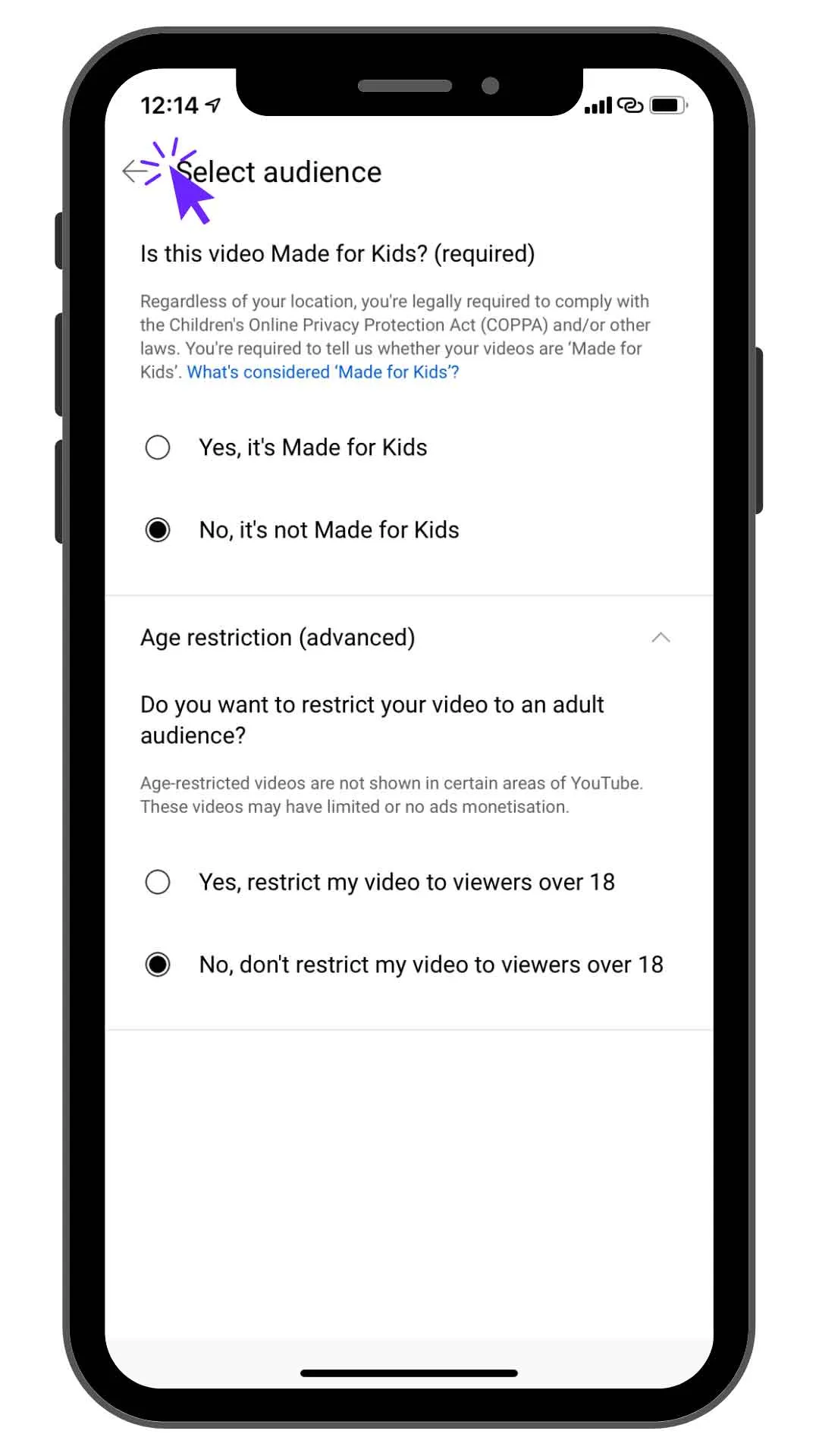 A YouTube Shorts scheduling screen