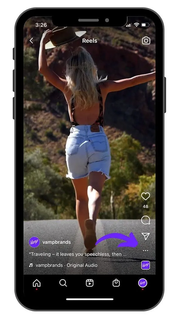 Selecting a goal for a boosted Instagram Reel