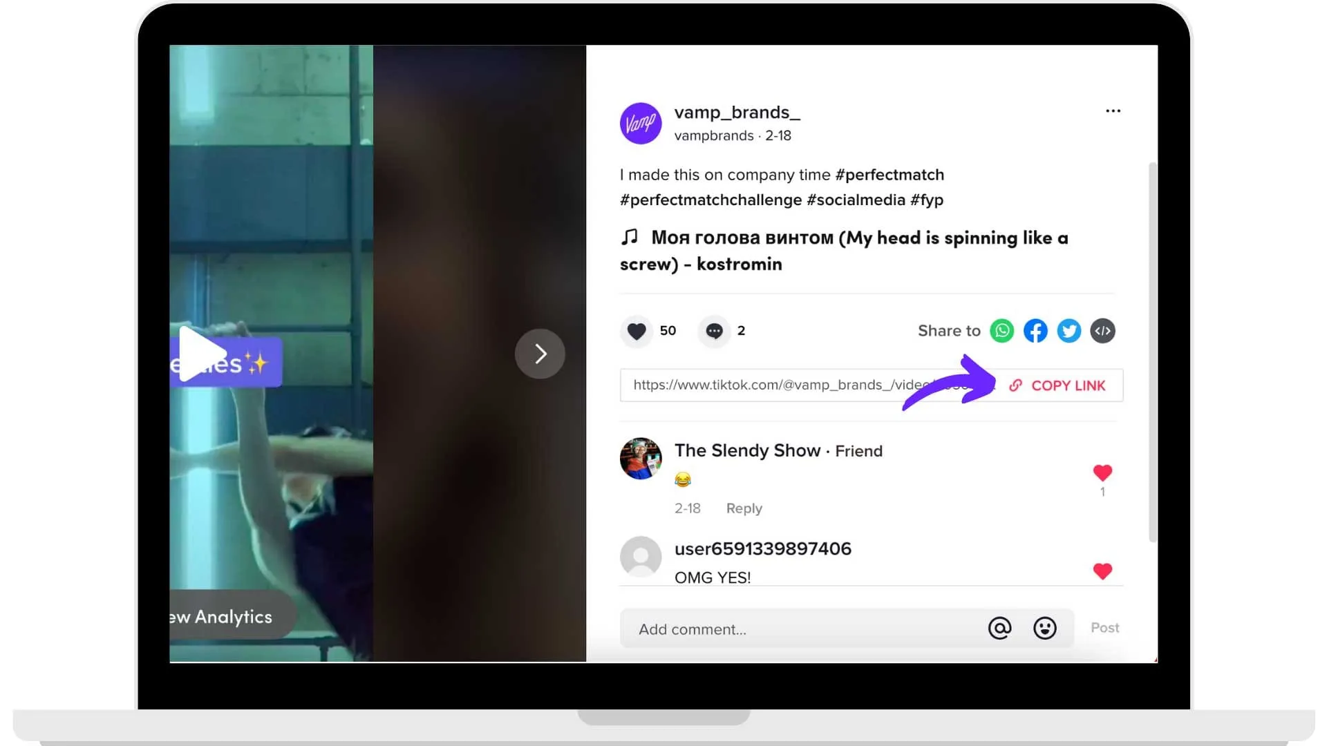 SnapTik web tool with a TikTok link pasted into the download field
