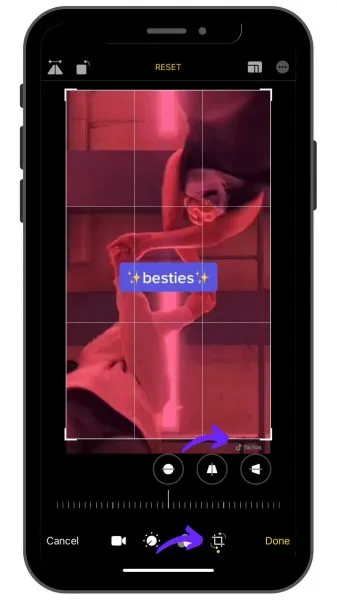 The finished watermark-free video ready to repost