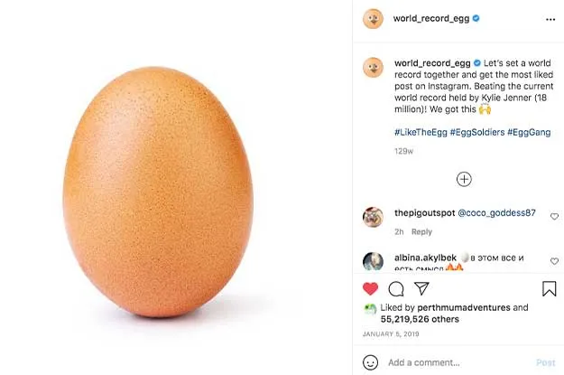 World record egg most liked Instagram post