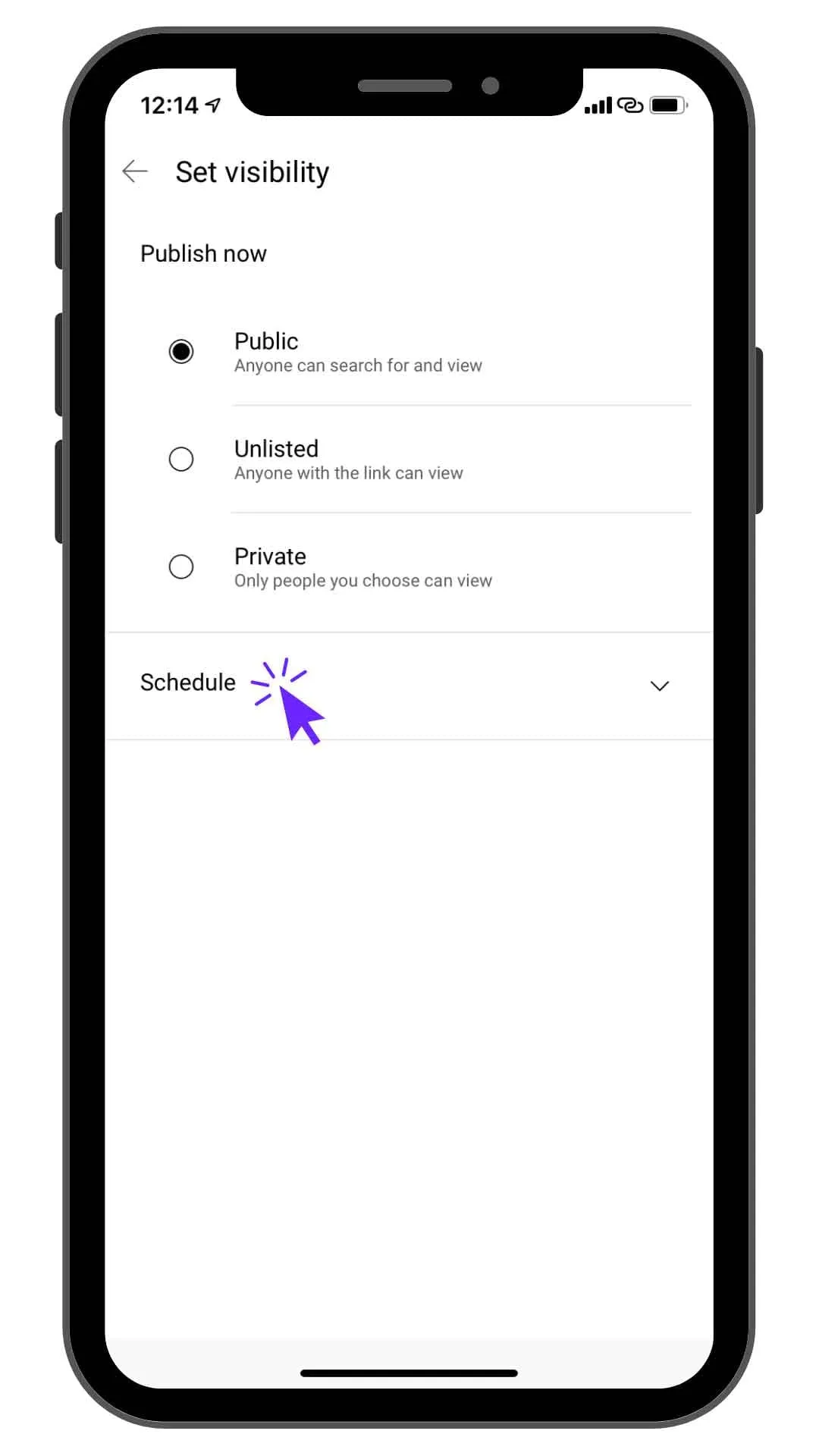 A YouTube Shorts settings screen
