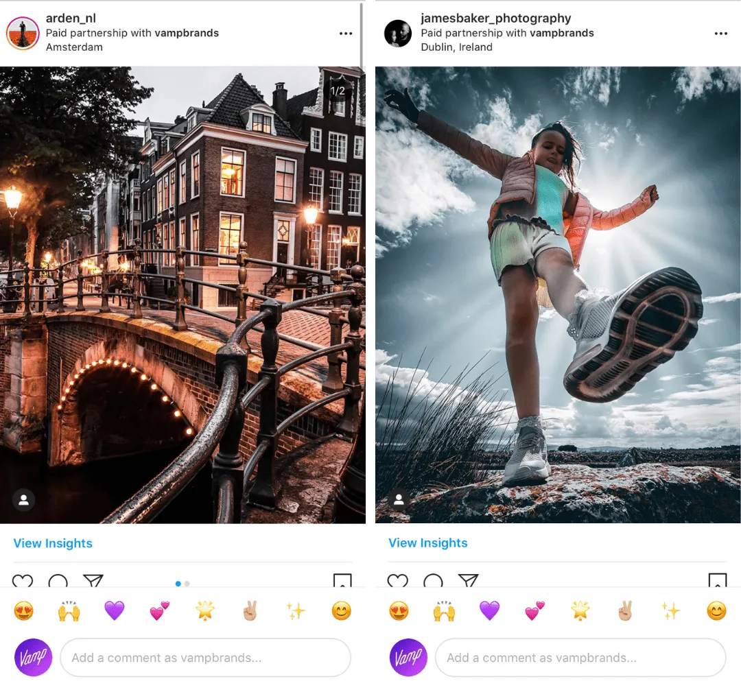 Instagram Branded Content ad example shown on a smartphone