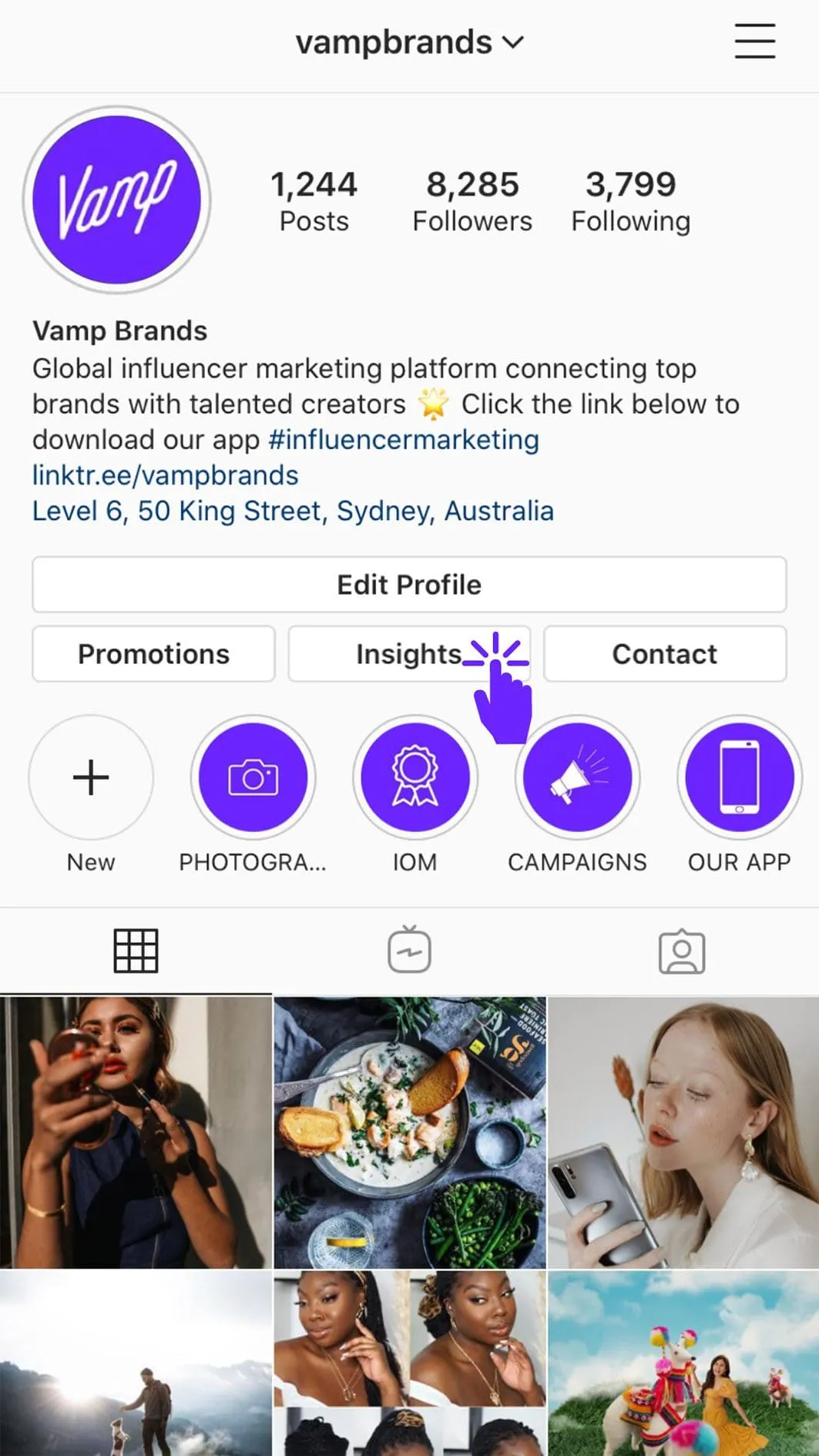 Instagram audience insights showing top follower locations