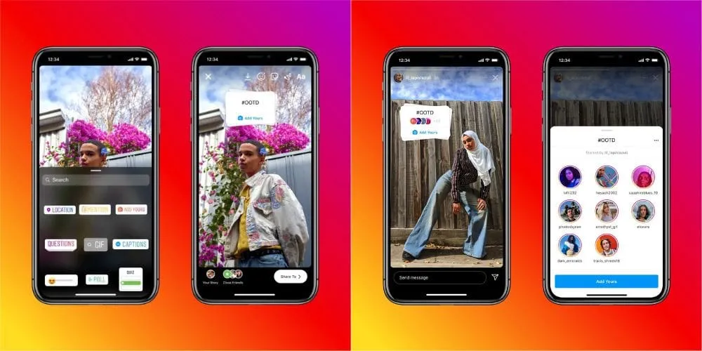 instagram sticker screenshots
