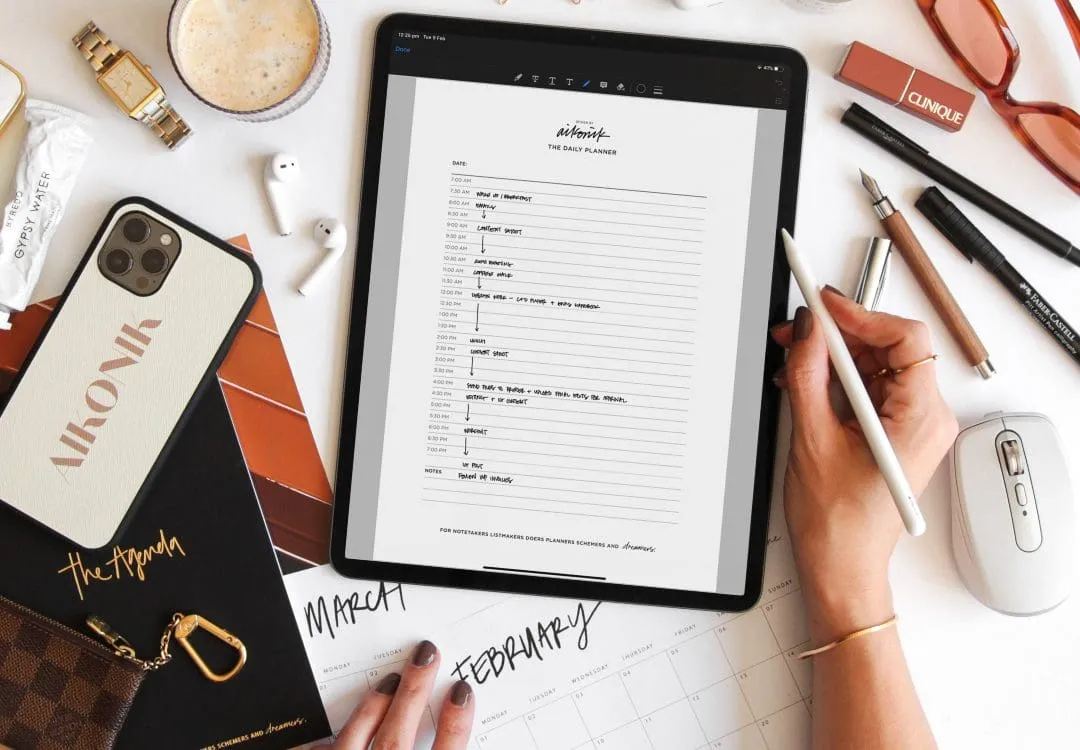ipad with calendar
