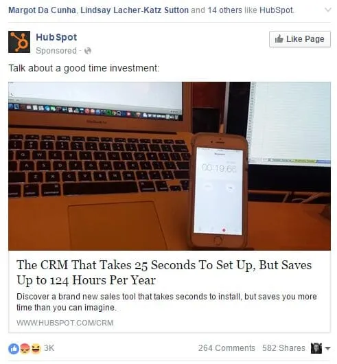hubspot retargeting ad