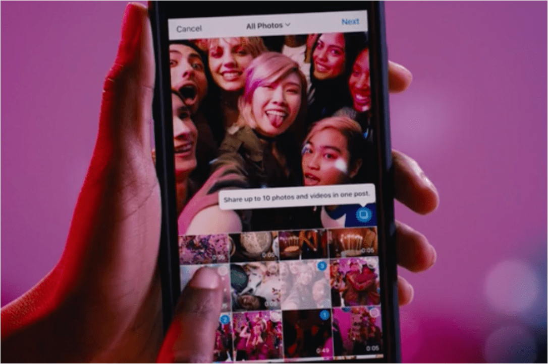 Vamp - Instagram allows you to share up to 10 photos and videos in one post