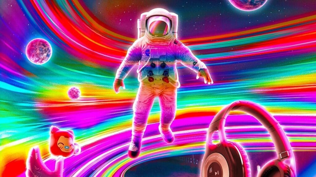 neon astronaut