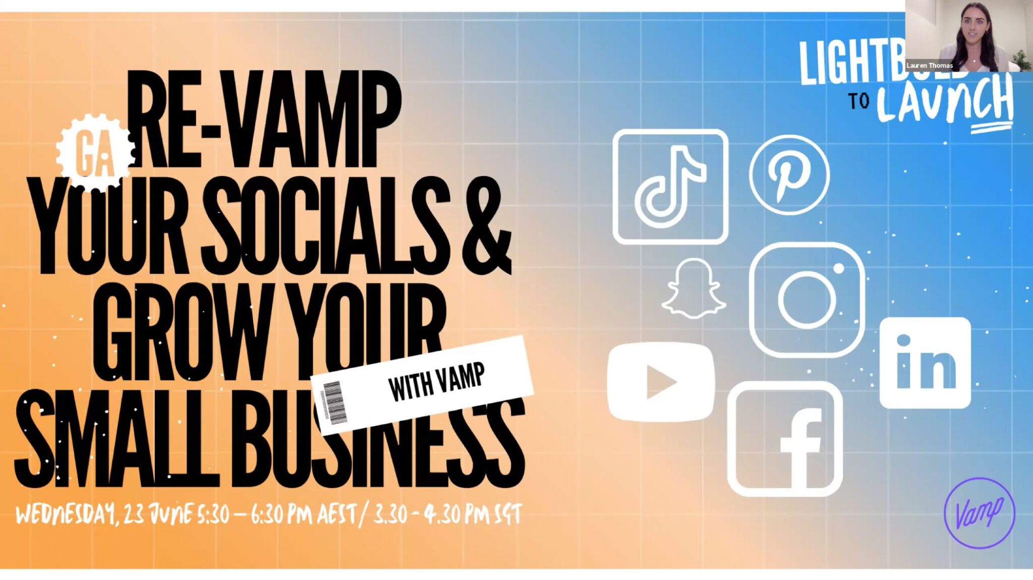 Webinar Re-vamp your socials and grow your small business