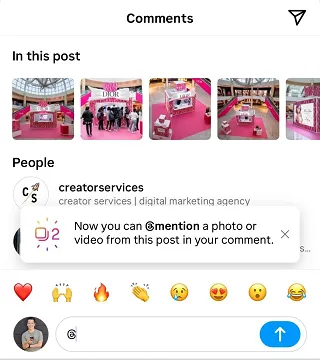 instagram carousel comment screenshot