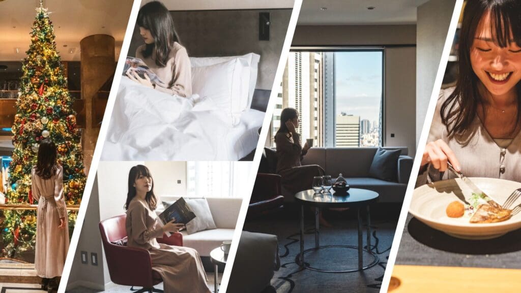 collage of influencer marketing travel content from hilton japan